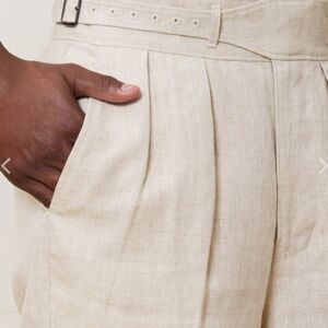 Todd Snyder Irish Linen Gurkha Trouser Oatmeal 34x34 NWT